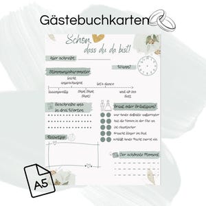 Gästebuchkarten| Eukalyptus Gästebuch| Gästebuchkarten zum Ausfüllen| Gästebuch alternative| Hochzeit| Wedding| Fragekarten zum Ausfüllen