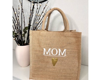 Jutetasche| personalisierte Jutetasche| Geschenkidee|Tasche| individuelle Jutetasche| Einkaufstasche| Hochzeit| Muttertag| Mothersday|