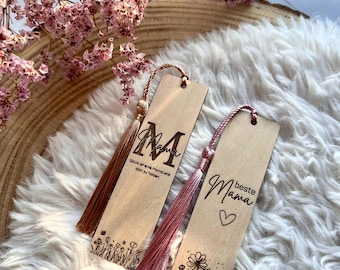Muttertagsgeschenk| Geschenk zum Muttertag| Muttertag| Lesezeichen aus Holz| personalisiertes Lesezeichen| Holzlesezeichen| Geschenk