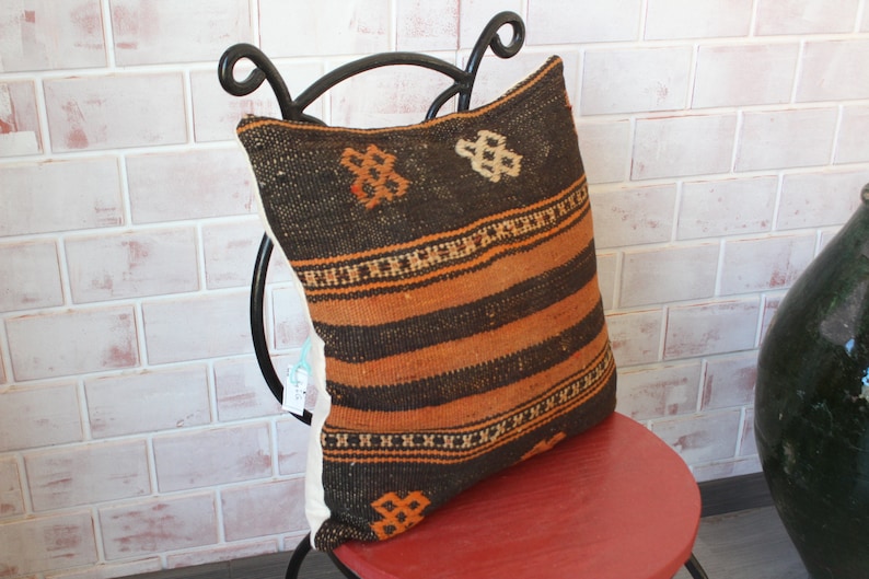 Ethnic Pillow Case Decorative Pillow P- 899 18x18 Kilim Pillow Cover Vintage Kilim Pillow Bohemian Pillow Cover
