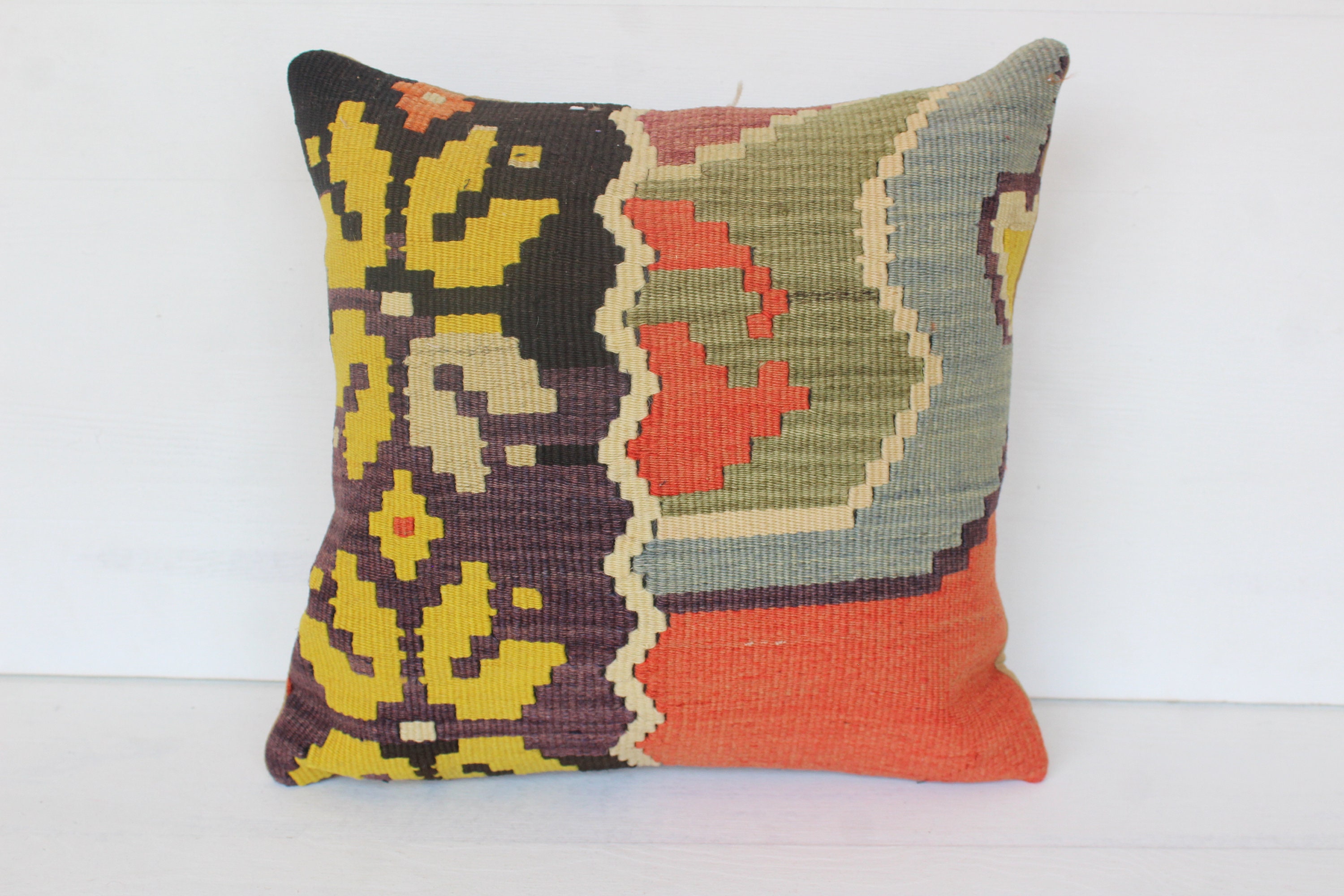 Ethnic Pillow Cover Bohemian Pillow Cover Vintage Kilim Etsy