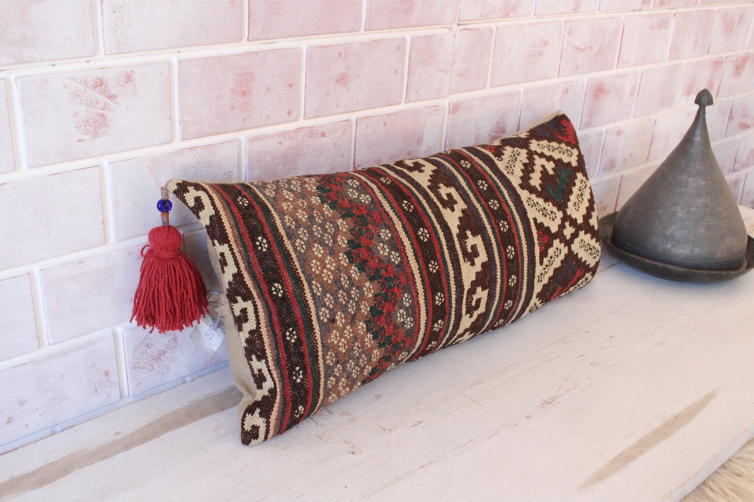 14x28 Kilim LUMBAR Pillow Ethnic Kilim Pillow Ethnic Lumbar Etsy
