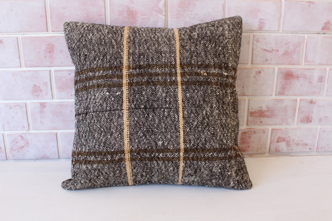 Kilim Pillow Cover Gray Kilim Pillow Ethnic Pillow Etsy