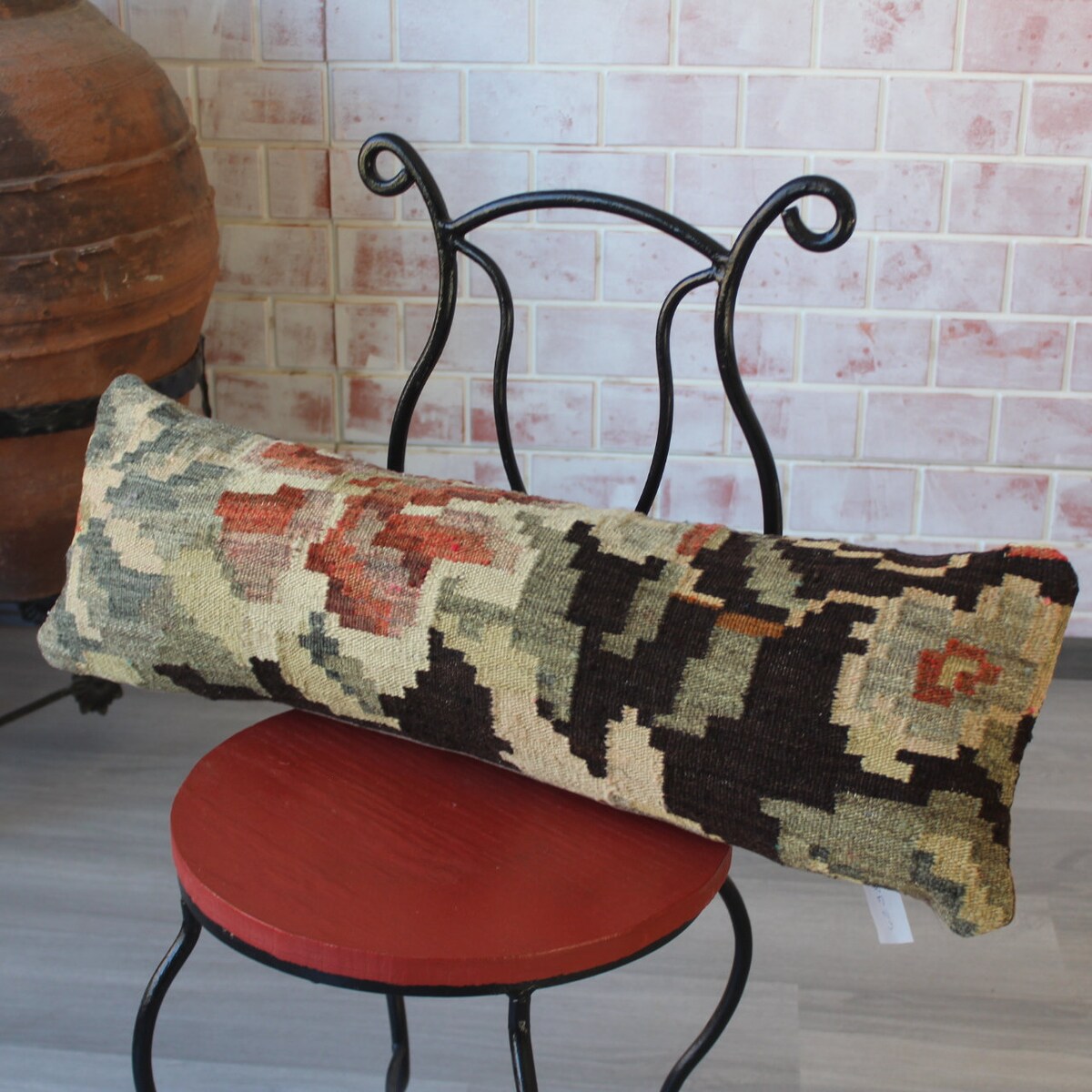 Floral Lumbar Pillow, 10 x 34