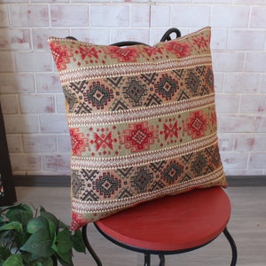 2er Set Kissen, Kelim Design Kissenbezug, Paar Ethno Kissen, Boho Kissen / P-2695 / 20x20 inch