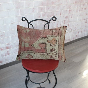 RUG Pillow Cover, Ethnic Rug Pillow, Bohemian Rug Pillow, Anatolian Rug Pillow, Kars  Rug Pillow / P-1129 / 16X22 inch