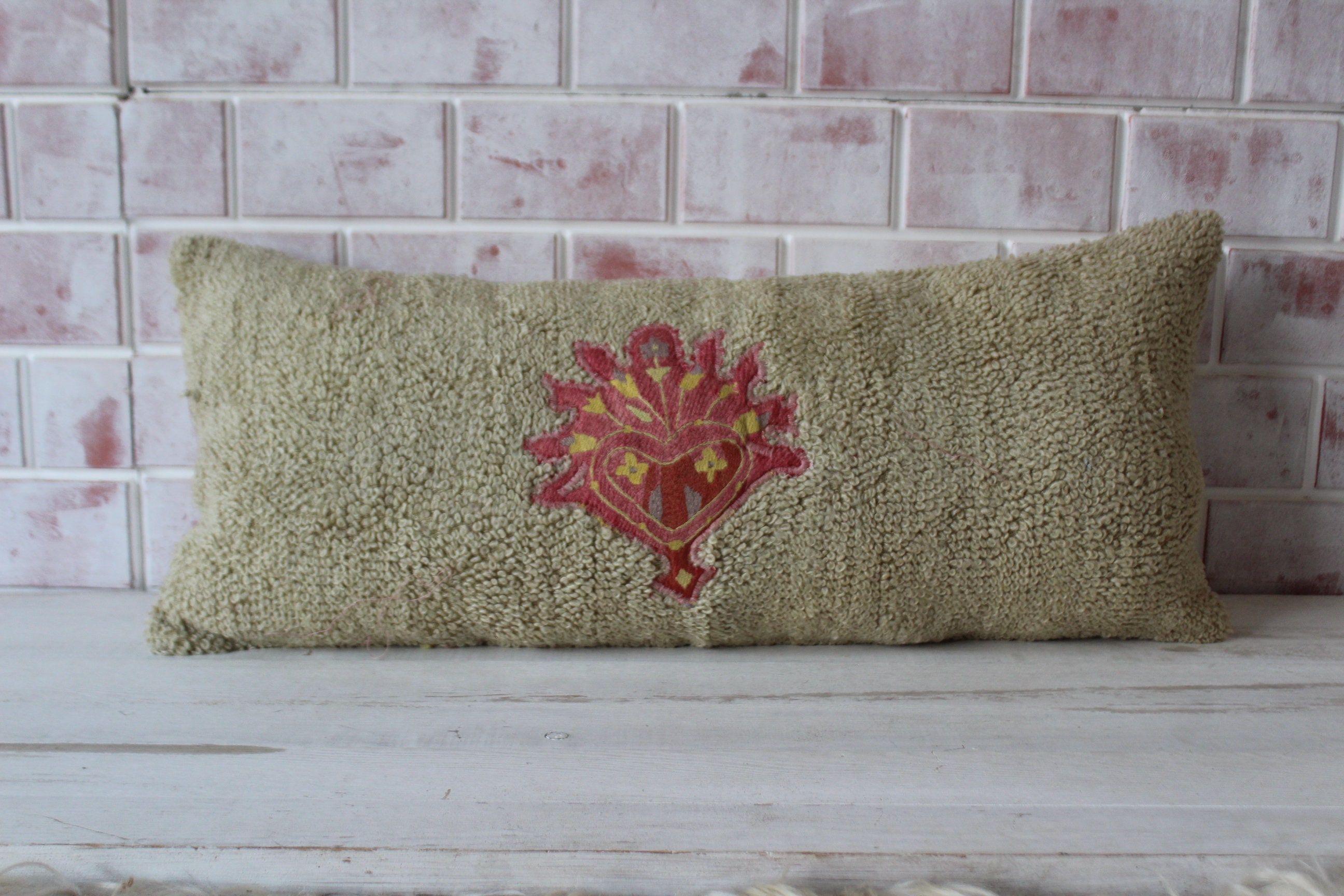 Natural Wool Kilim Pillow Beige Kilim Pillow Cover Lumbar Etsy UK