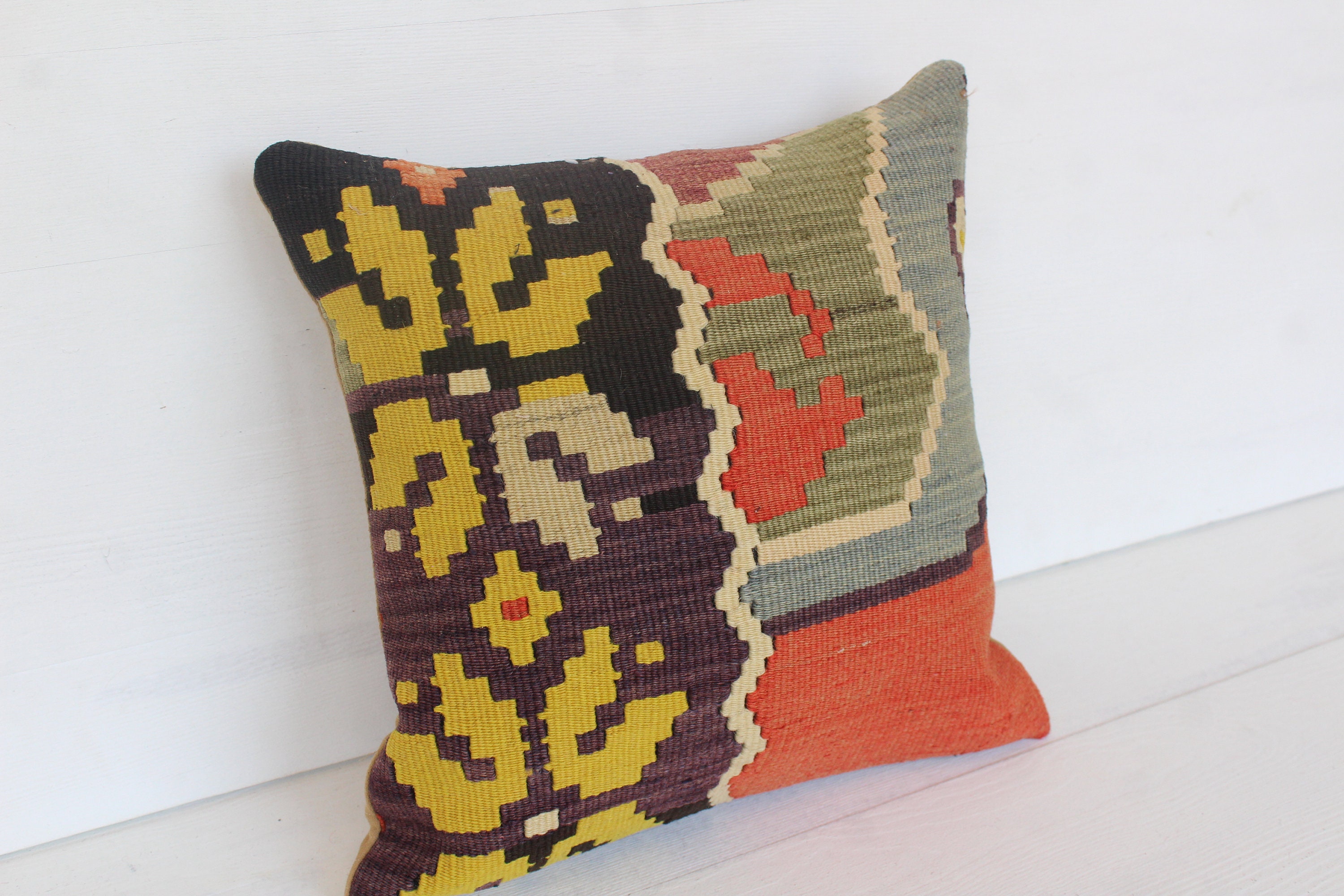 Ethnic Pillow Cover Bohemian Pillow Cover Vintage Kilim Etsy