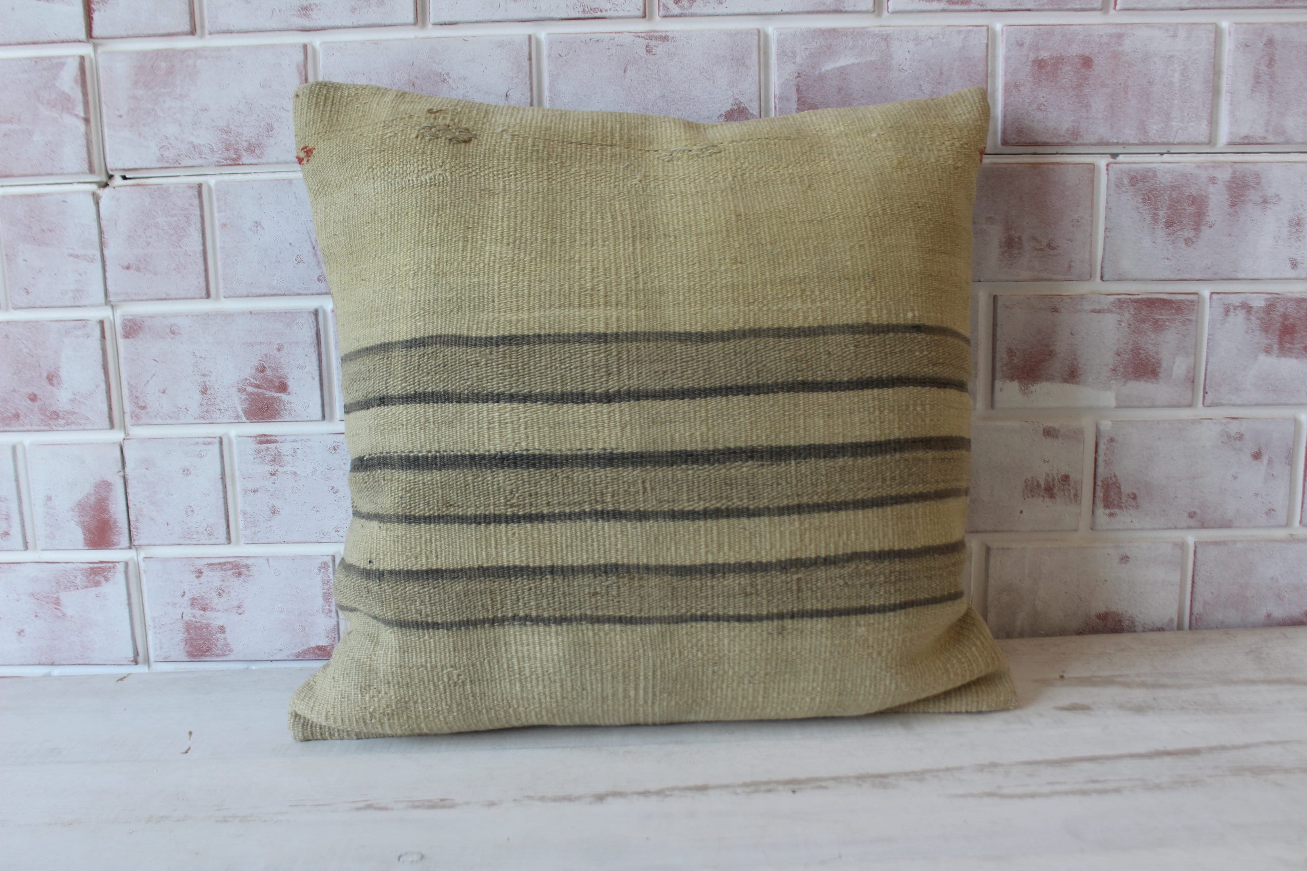 Natural Wool Kilim Pillow Beige Kilim Pillow Cover Kilim Etsy