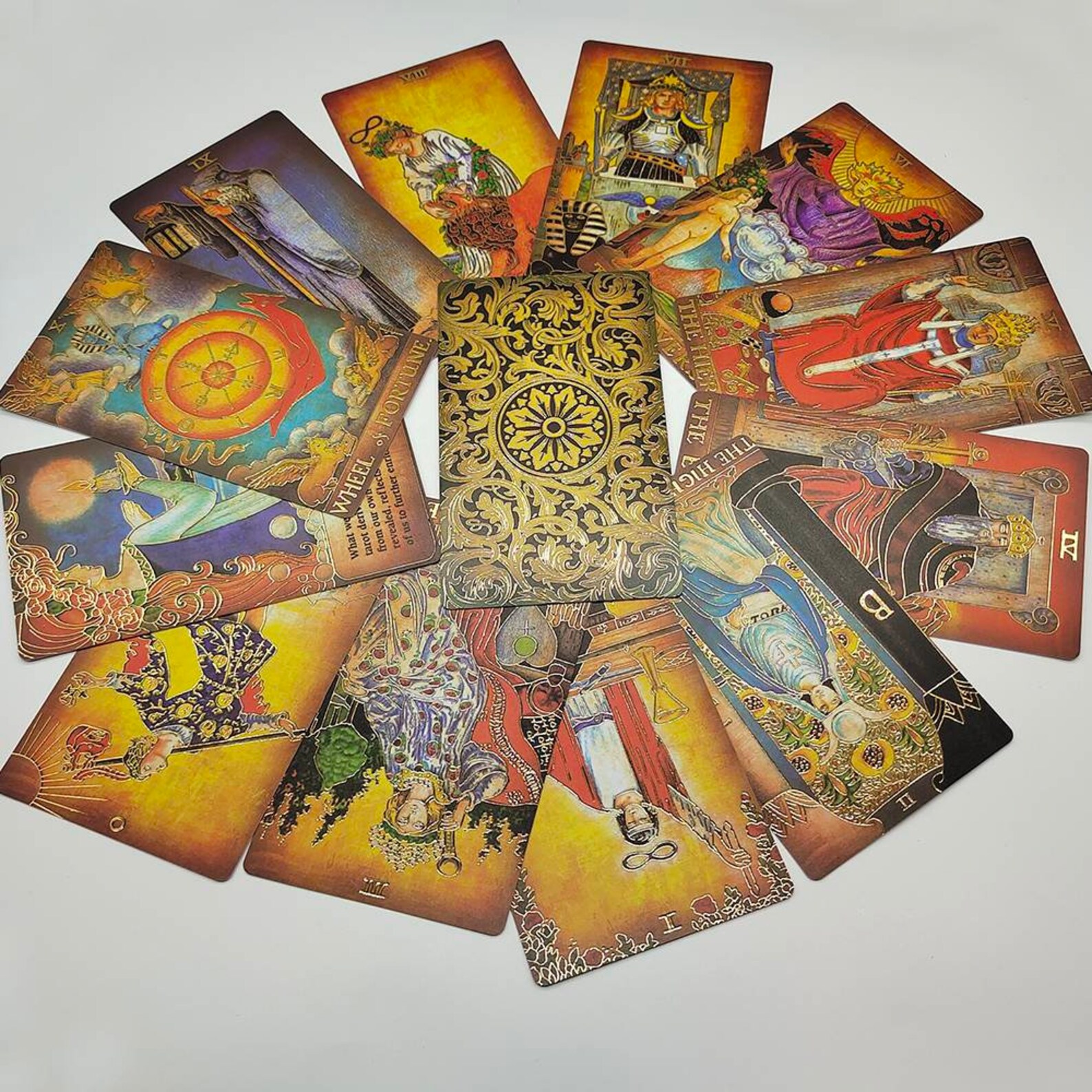Gold Foil Tarot Tarot Deck With Guidebook Rider Waite Tarot Etsy