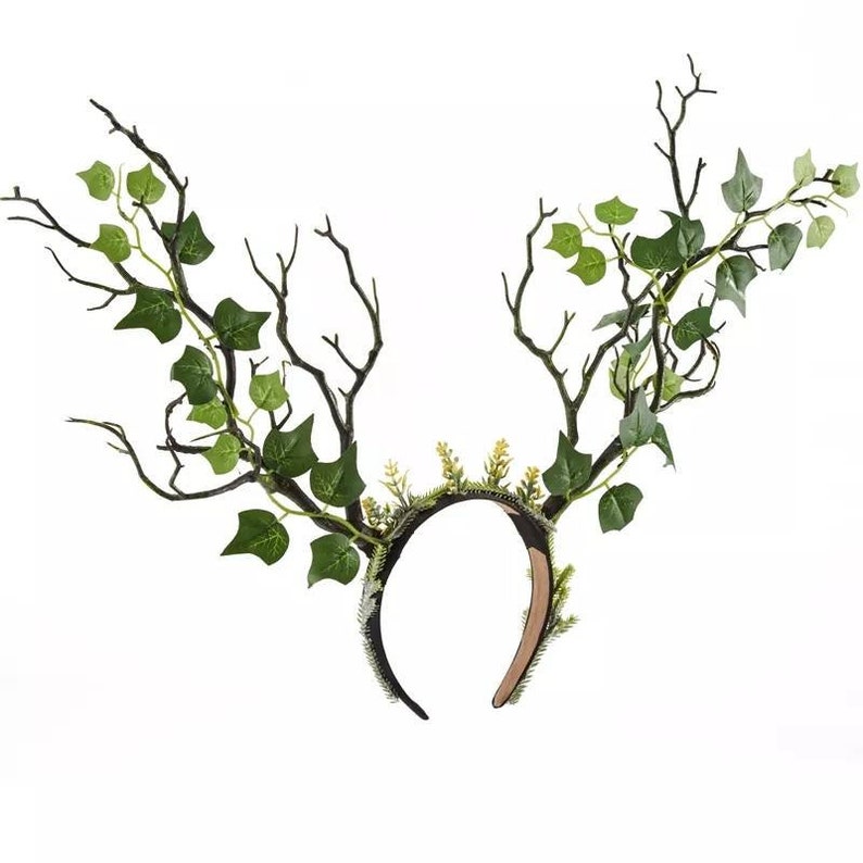 Antler Headband / Horn Antler Nymph Flower Crown Dressup Etsy