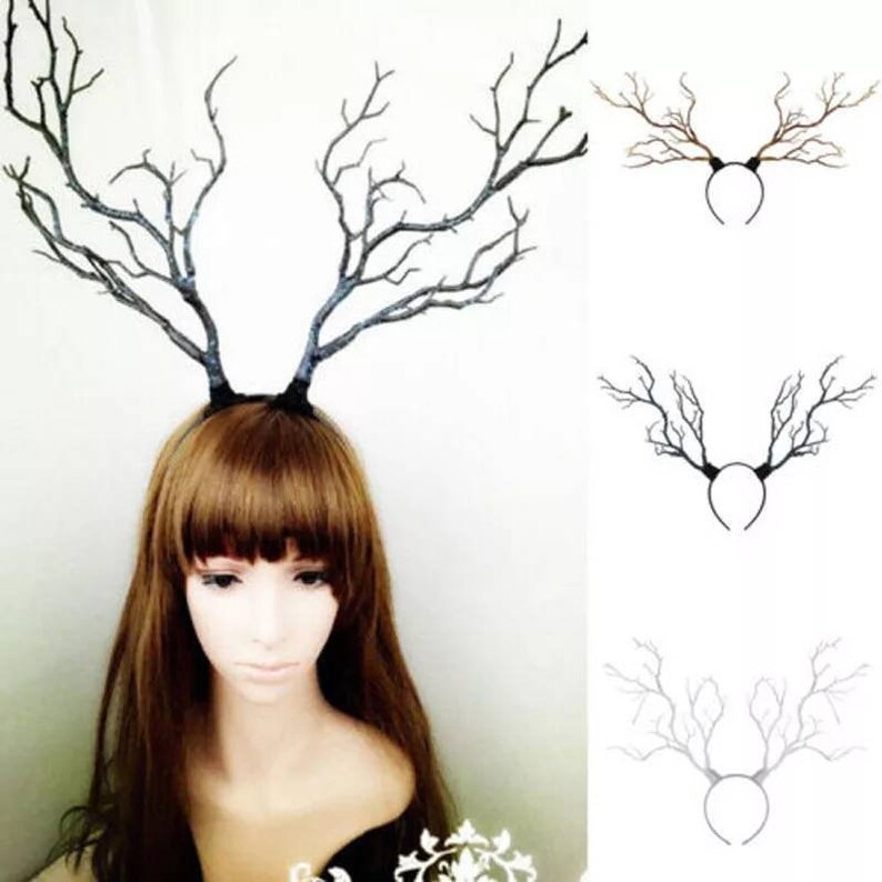 Antler Headband / Horn Antler Nymph Flower Crown Dressup Etsy