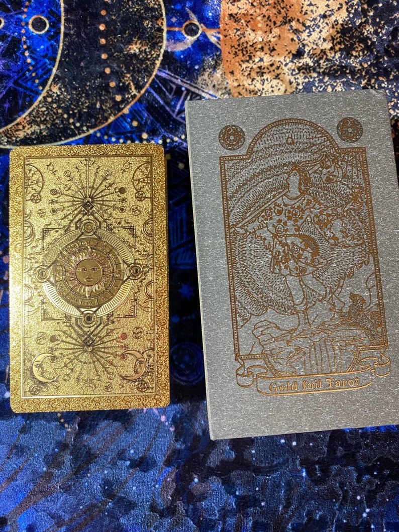 Gold Foil Tarot Tarot Deck With Guidebook Rider Waite Tarot Etsy UK