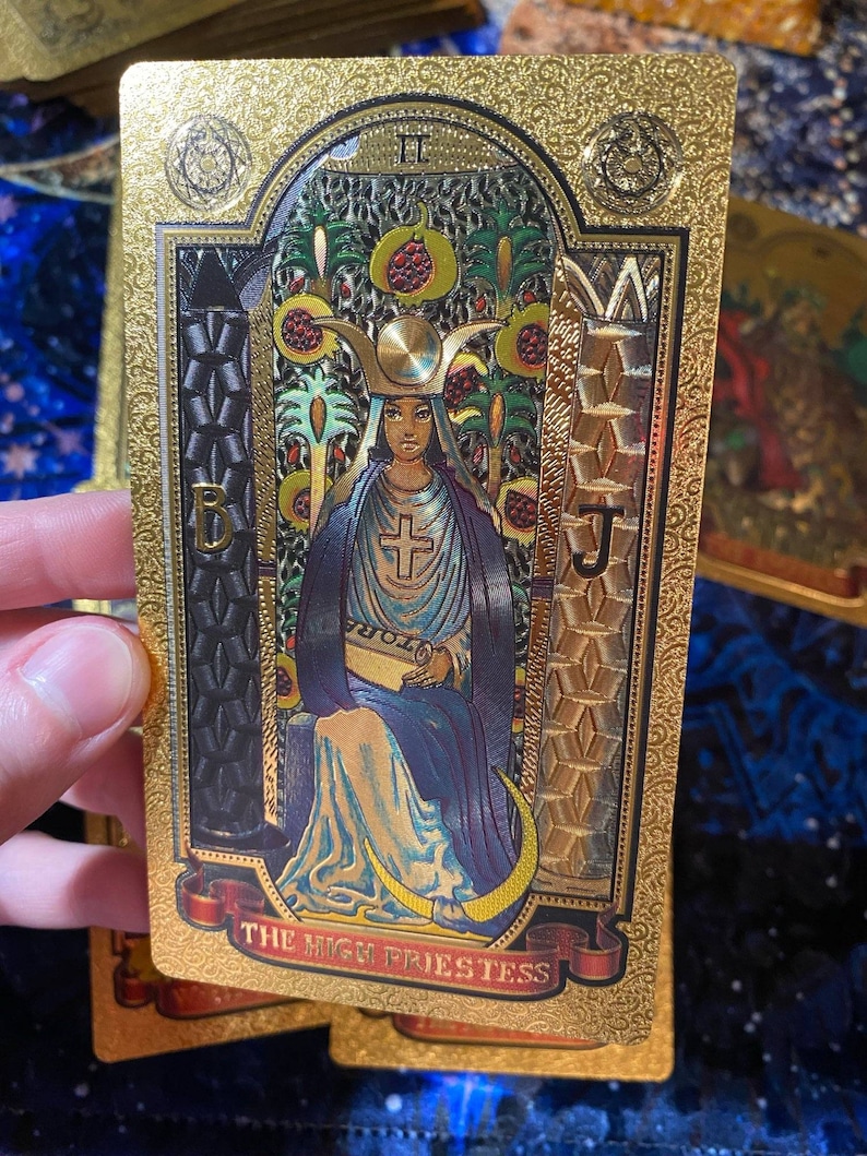 Gold Foil Tarot Tarot Deck With Guidebook Rider Waite Tarot Etsy UK