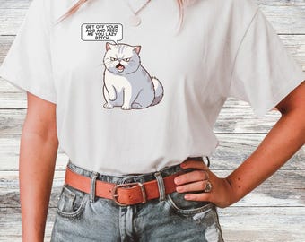 Funny Cat Graphic T-Shirt: Humorous Pet Owner Tee
