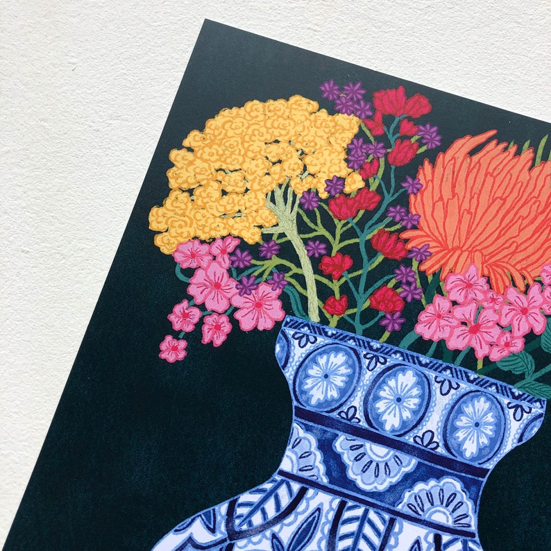 Flowers From the Garden Art Print -interior Print, Illustration, Wall ...
