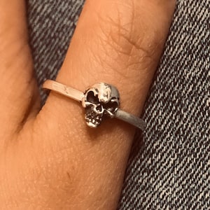 Skull rings// Sterling silver// Handmade solid S925//Unique punk gothic goth biker mens//Skull ring// Oxidized jewelry//Gift for him her