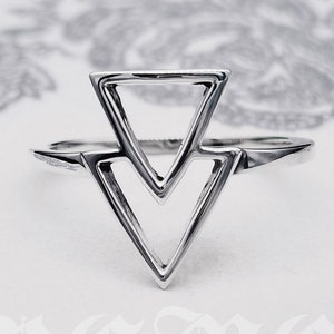 Triangle Midi Rings | S925 Sterling Silver | Boho Chic Jewelry | Simple Ring | Bohemian Silver Rings | Minimalistic | Knuckle Ring | Gift