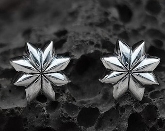 Handgjorda örhängen i sterlingsilver med stjärna: Boho-smycken