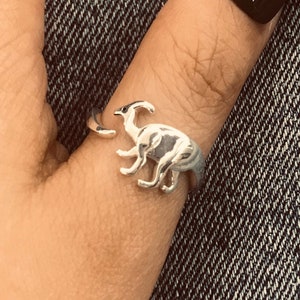 Parasaurolophus ring//Handmade jewelry//Sterling silver//Custom dinosaur ring//Modern dainty anniversary //ring men women//Gift for her him