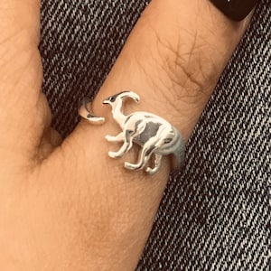 Parasaurolophus Ring // Handgefertigter Ring // Sterling Silber // personalisierter Ring // Geschenk für sie