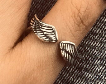 Handmade Sterling Silver Wings Ring - Dainty Anniversary Gift