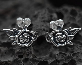 Handmade Sterling Silver Floral Earrings: Dainty Boho Jewelry