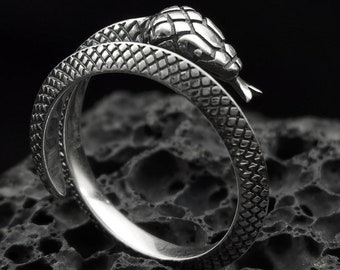 Lizard Sterling silver ring handmade solid medieval 925 unisex punk gothic biker oxidized couple ring set gift for him her personalized
