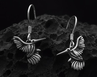 Kolibriörhängen: Handgjorda bohemiska smycken i 925 sterlingsilver