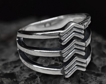 Handmade Sterling Silver Arrow Ring: Boho Thumb Ring