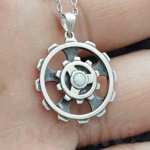 Handmade Sterling Silver Opal Necklace: Boho Gemstone Jewelry