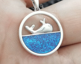 Handmade Sterling Silver Whale Necklace: Boho Ocean Jewelry