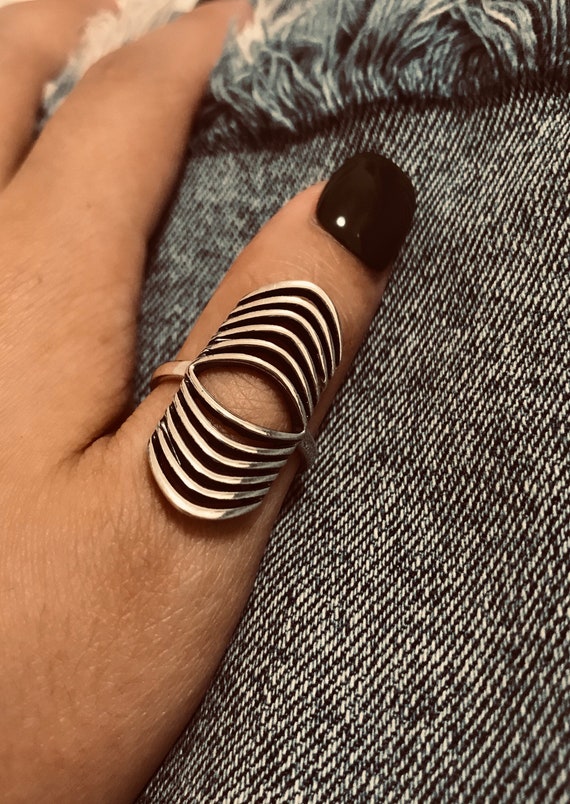Anillos midi Plata de ley S925 Joyería Boho Chic Anillo