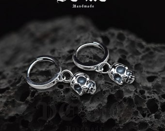Orecchini teschio in argento sterling - Italia