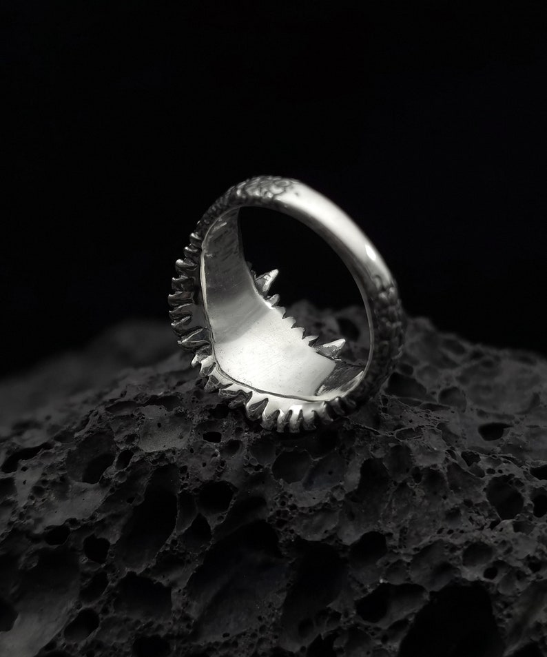 Lizard Sterling silver ring handmade solid medieval 925 unisex punk gothic biker oxidized couple ring set gift for him her personalized