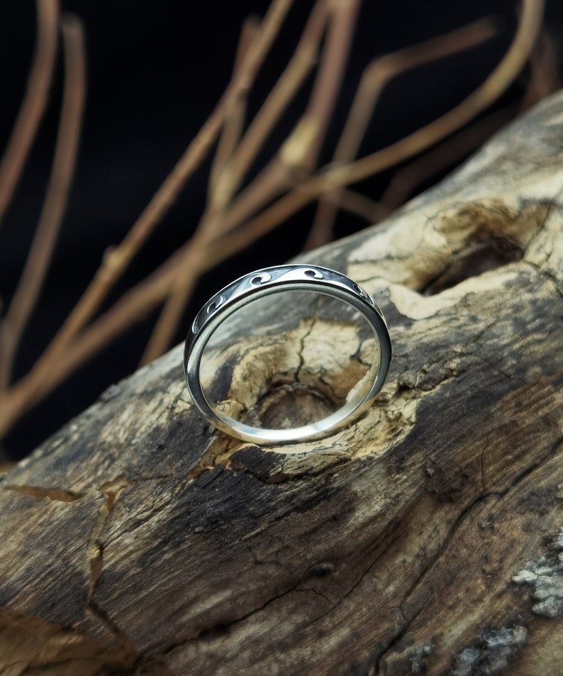 vintage sterling silver ring 925 statement dainty handmade boho Band natural antique jewelry gift for women mom her him