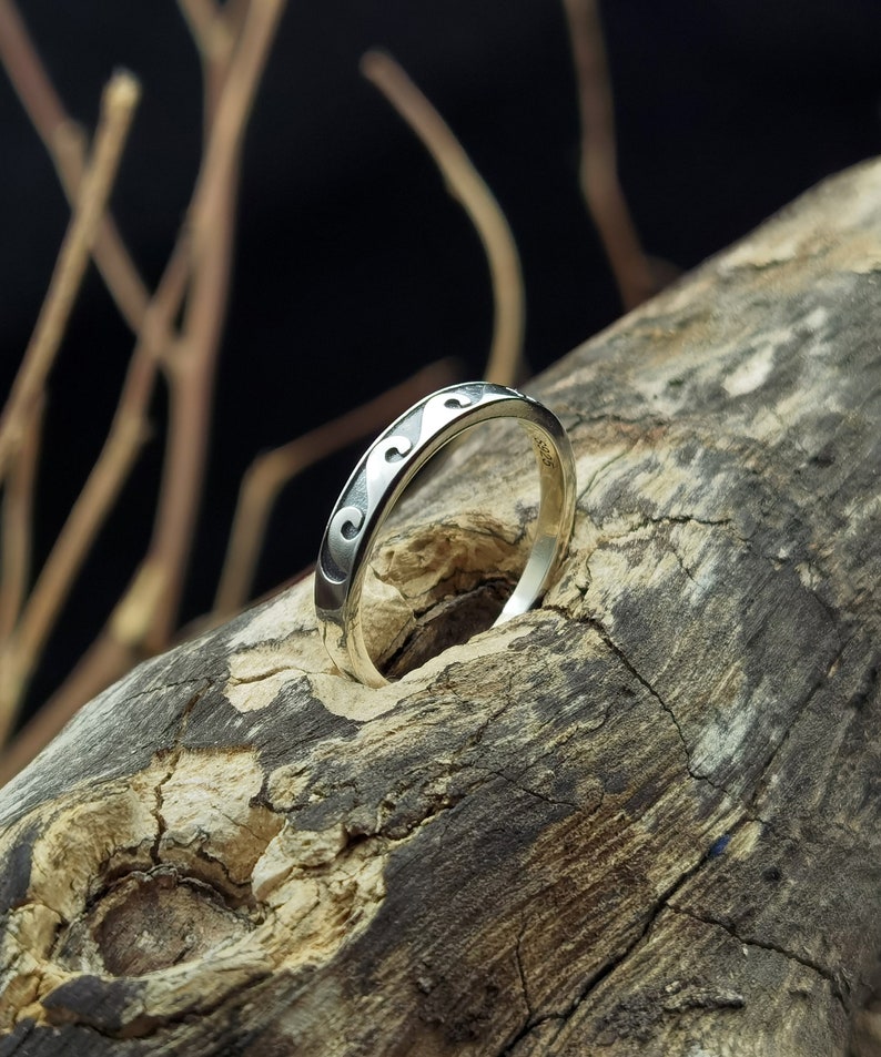 vintage sterling silver ring 925 statement dainty handmade boho Band natural antique jewelry gift for women mom her him