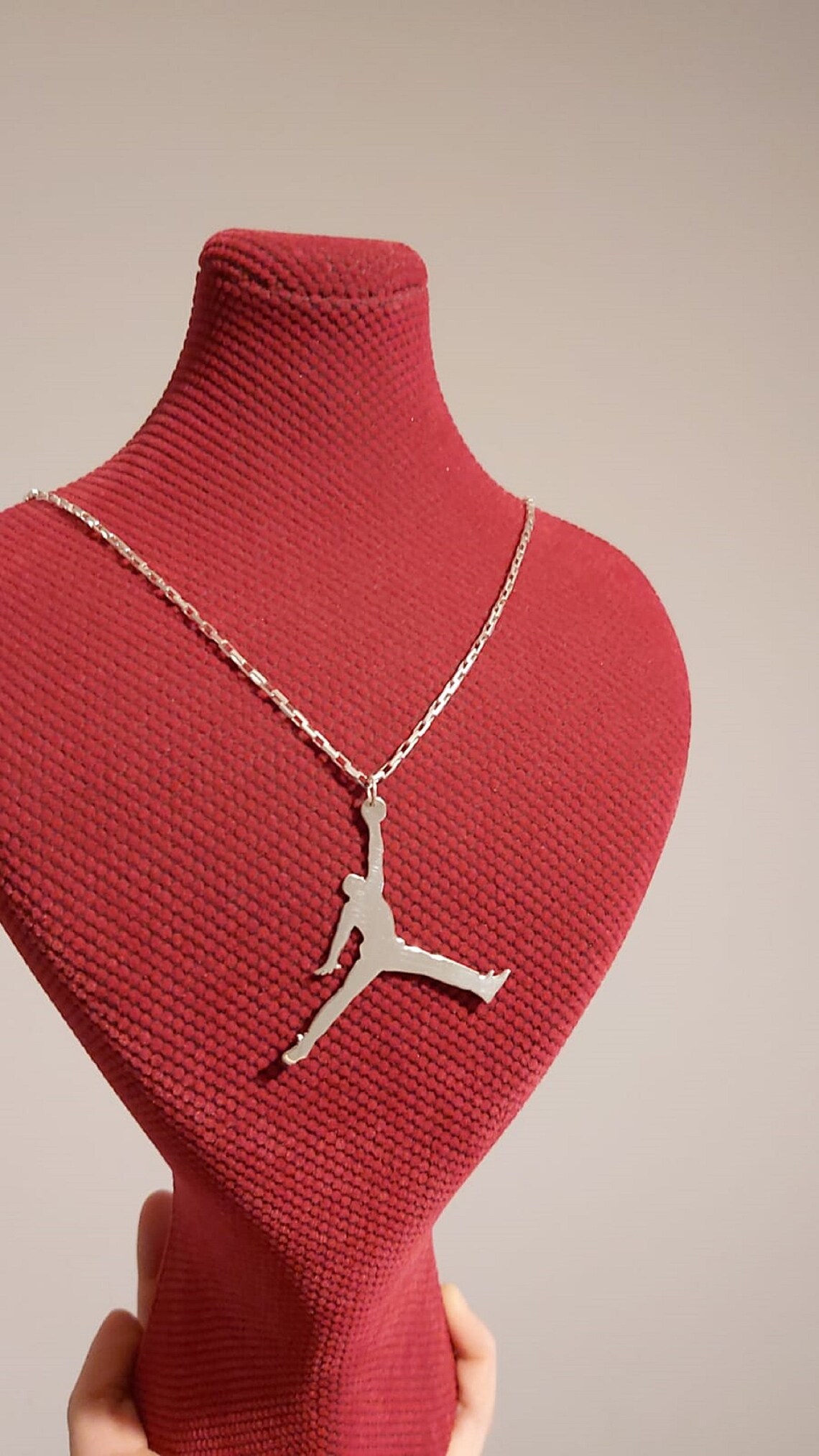 Michael Jordan Pendant With Necklace Sterling Silver 925 NBA Etsy