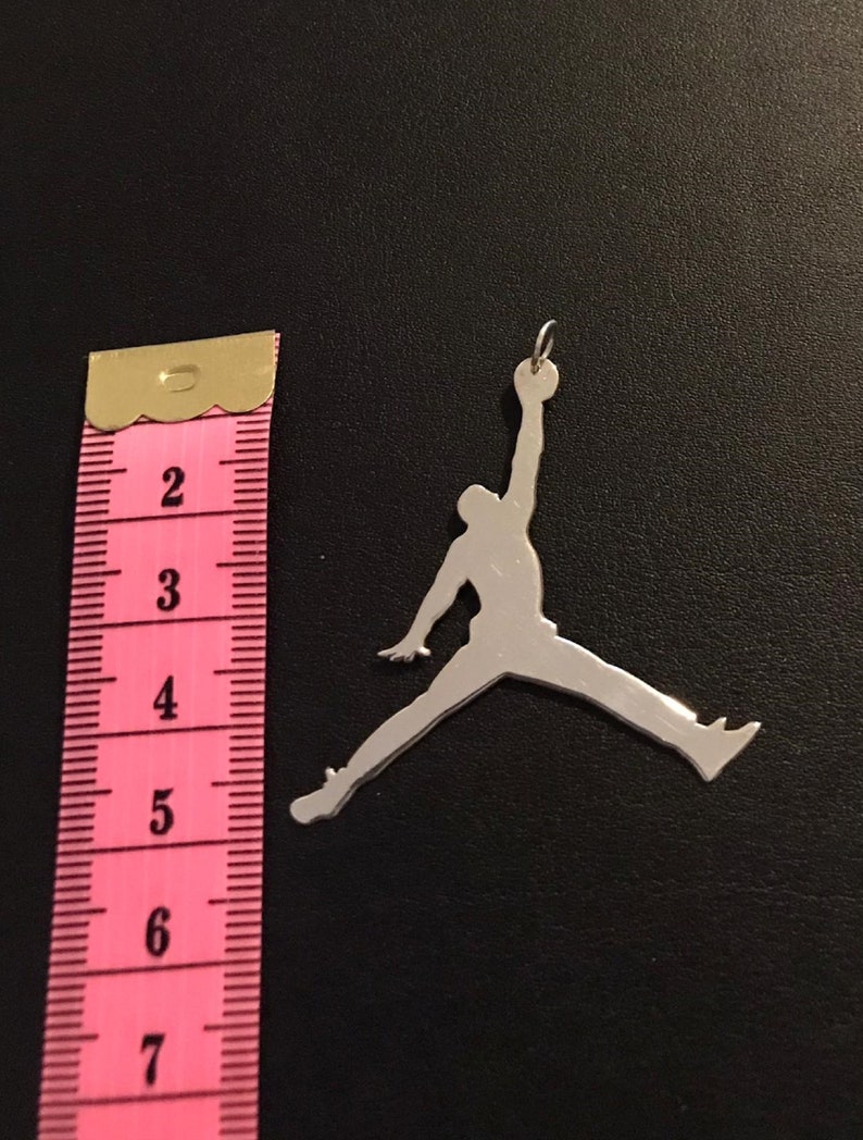 Michael Jordan Pendant With Necklace Sterling Silver 925 NBA Etsy