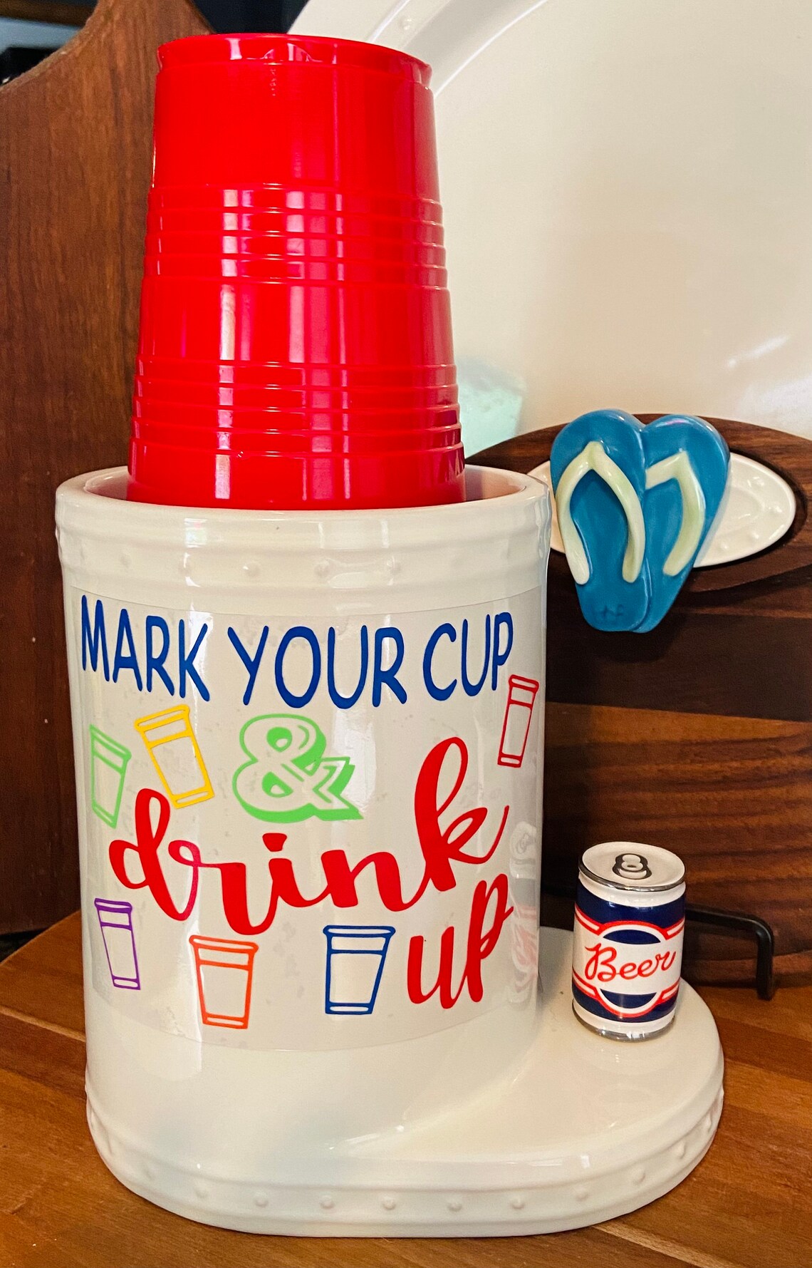 Mark your cup and drink up colorful decorative cling for nora etsy