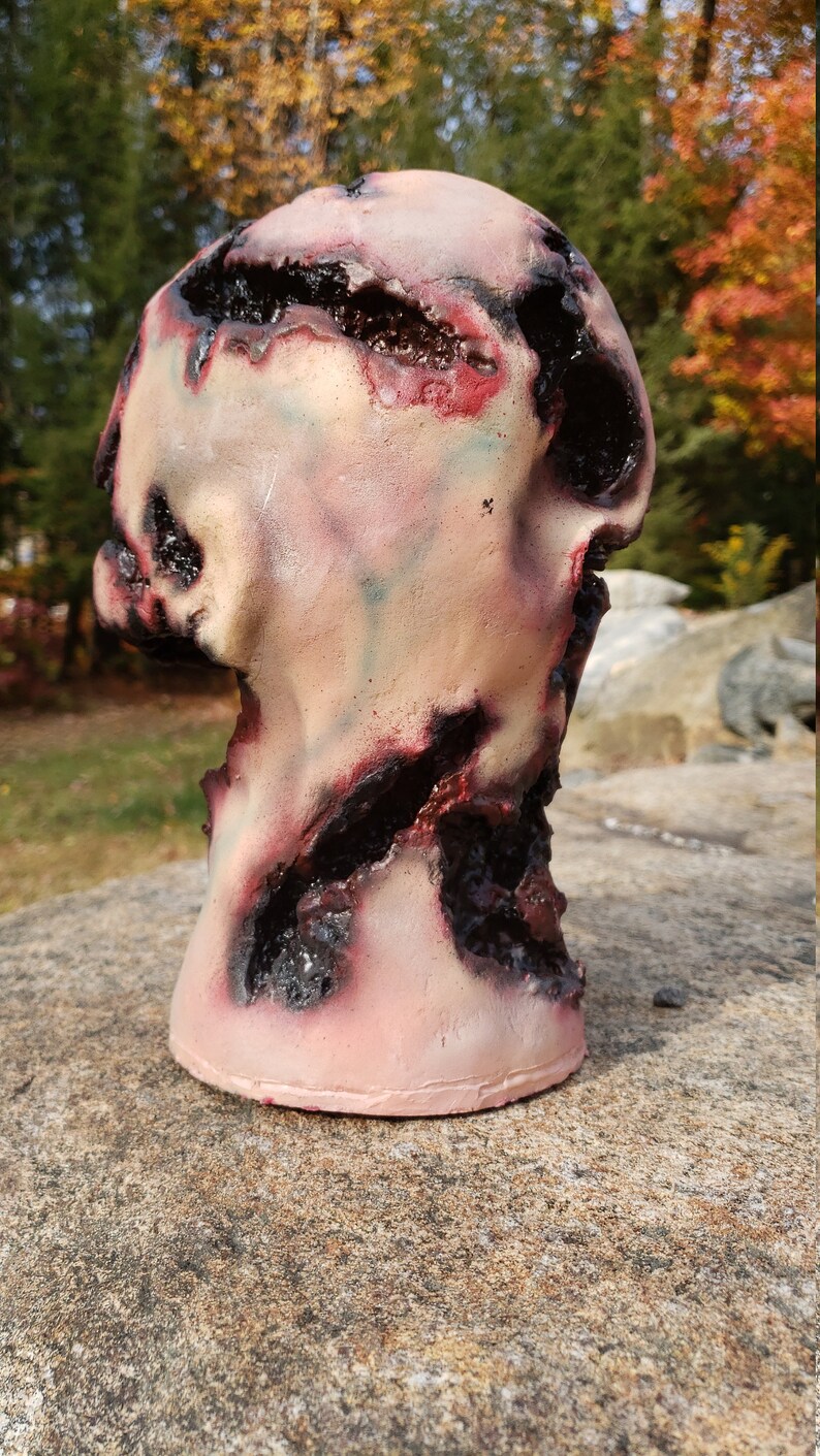 Zombie Head plastic resin Halloween prop. perfect on a dummy. Etsy