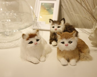 Peluche Chat Realiste Etsy