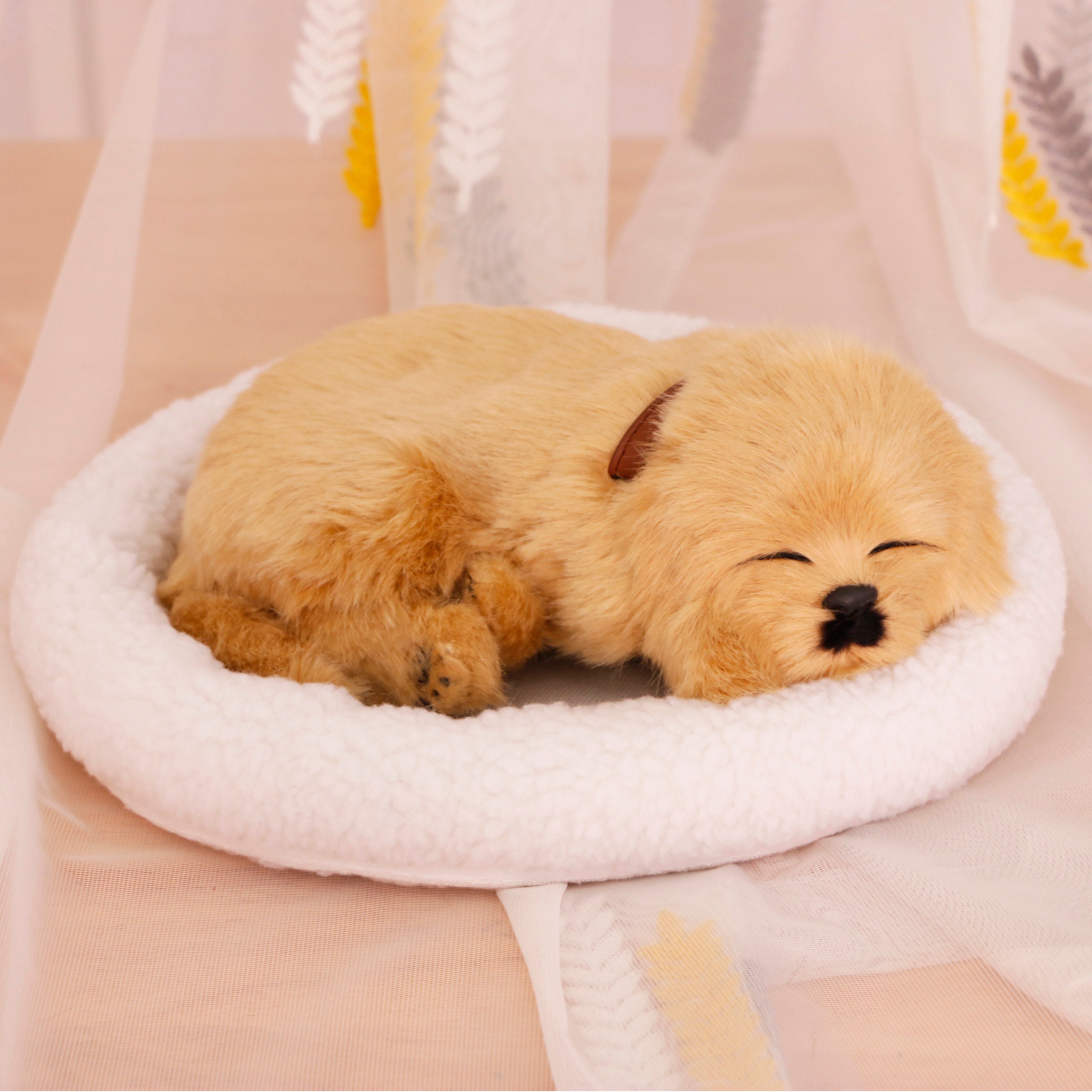 Cute Breathing/Sleeping Stuffed Pet Plush Toys Kids Pet Gift Home Decor Ornament 