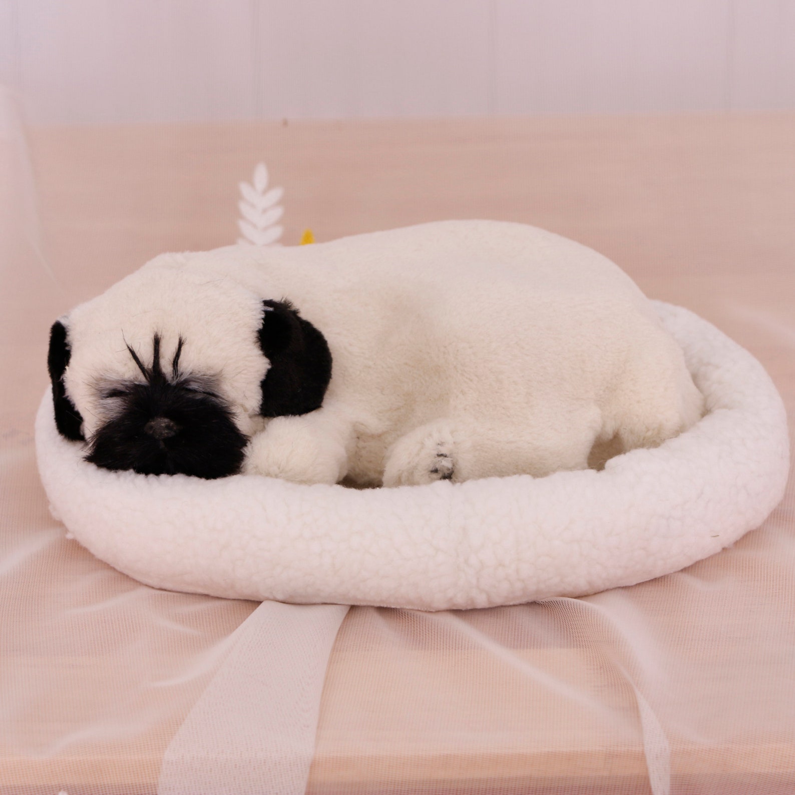 Realistic Breathing Dog Plush Toylabradoodle Collie Lifelike Etsy