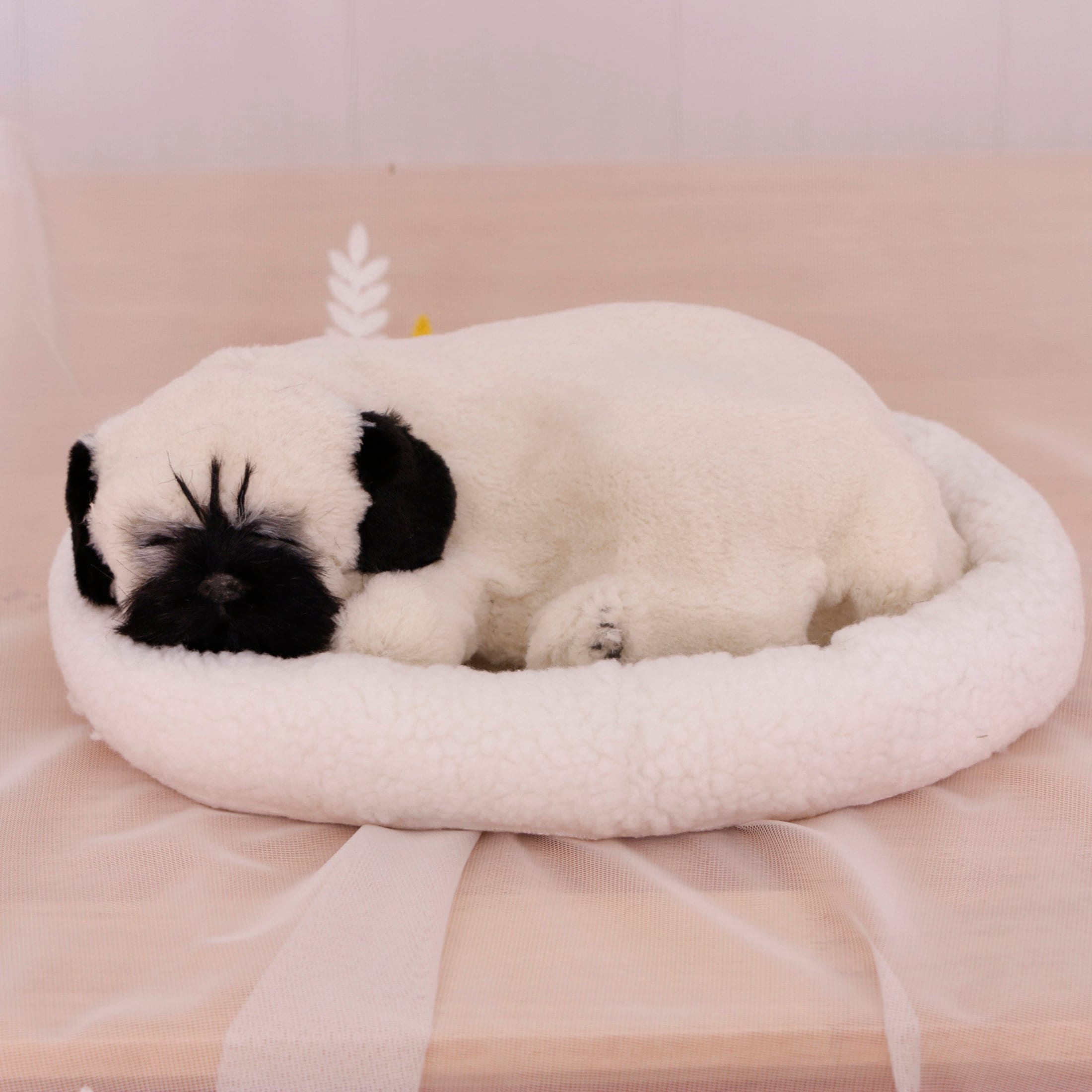 Fake breathing top dog toy