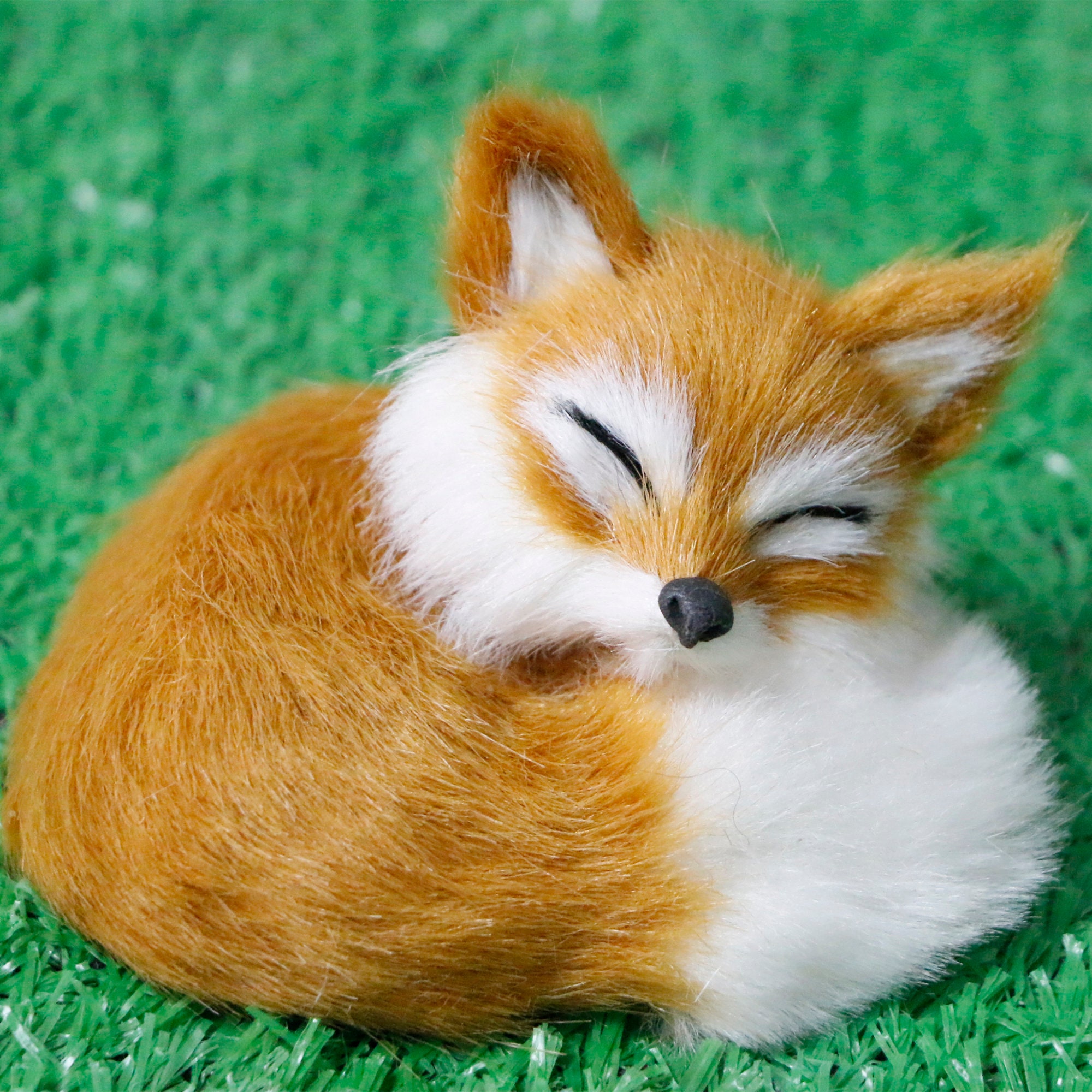 1pc Cute Realistic Small Fox Stuffed Animal Soft Plush Kids Toy Home Decor  Gift