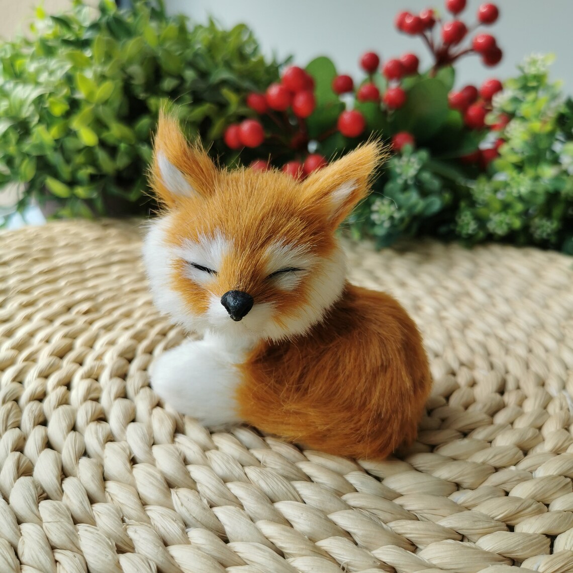 2pcs Realistic Fox Plush Toy Handmade Animal Doll Kids Toy Etsy