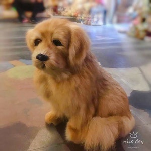 Realistische Labradoodle Hond Speelgoed Levensechte Puppy Beeldjes Standbeeld Metgezel Huisdier Kinderen Verjaardagscadeau Decoratie Ornamenten