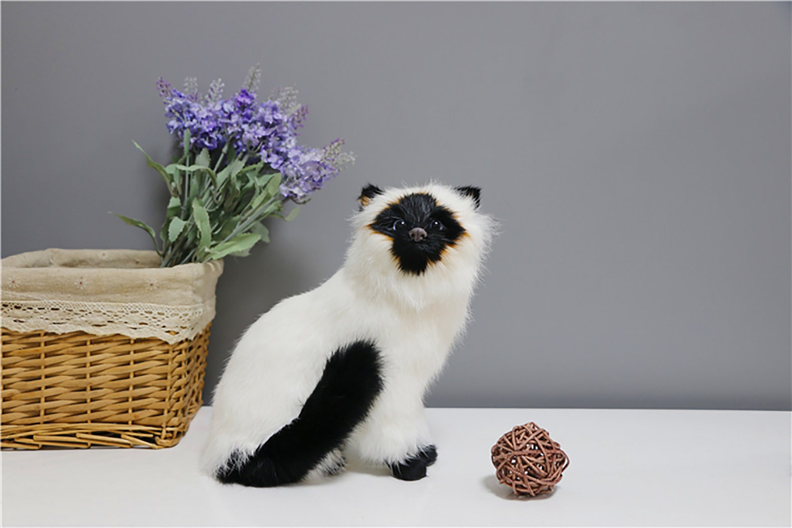 Realistic Siamese Cats Lifelike Kitten Model Plush Toy Doll Etsy