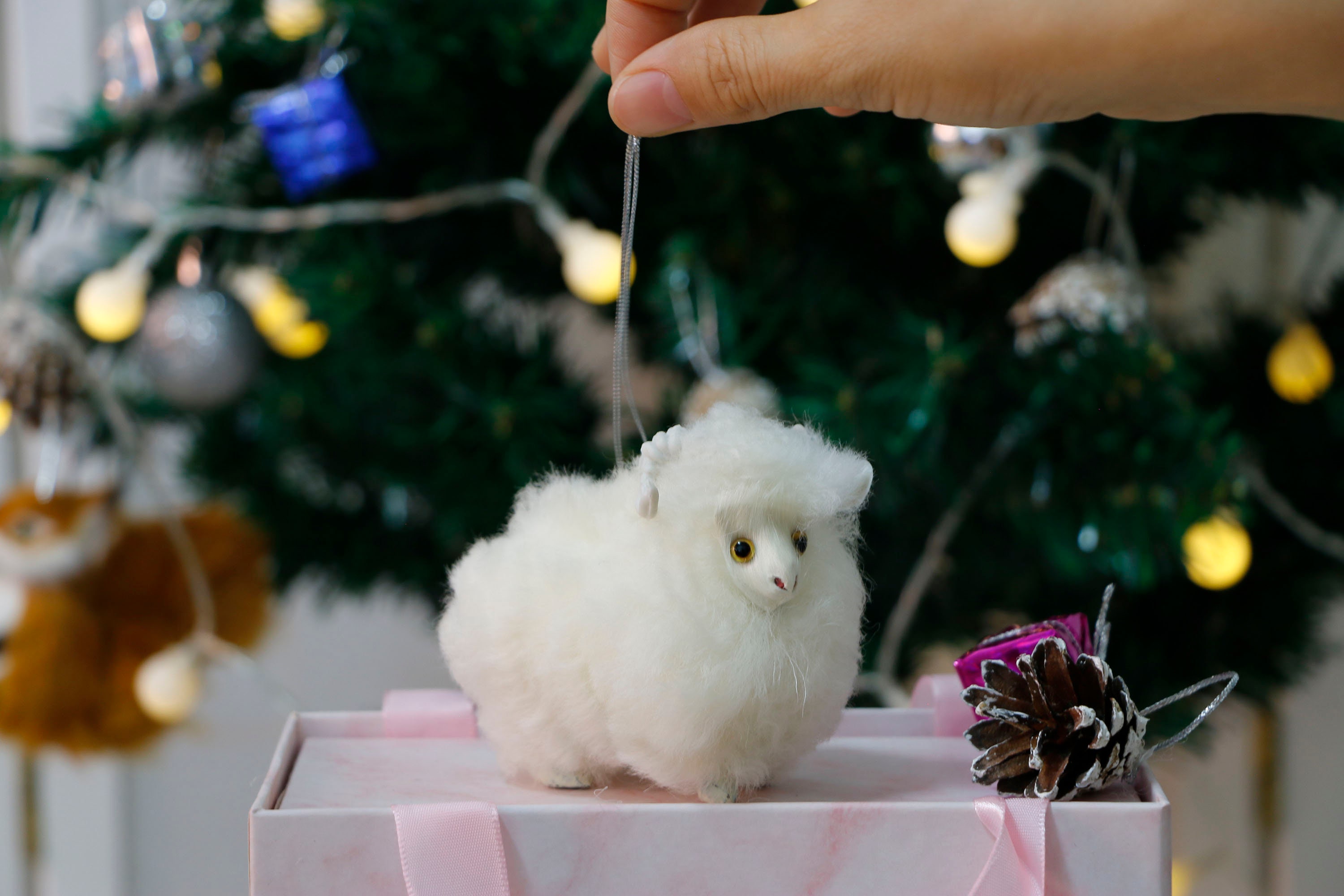 Handmade Woodland Animals Creatures Set Christmas Tree Ornaments